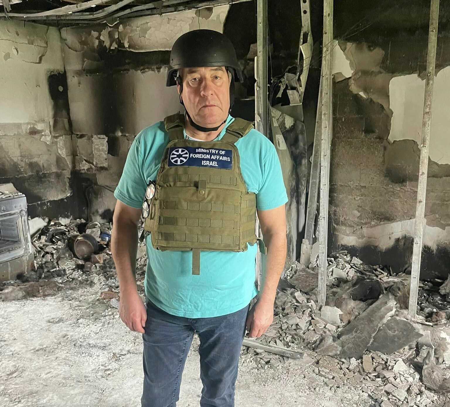 Am Schauplatz der Massaker vom 7. Oktober im Kibbuz Nir Oz, Foto: StK